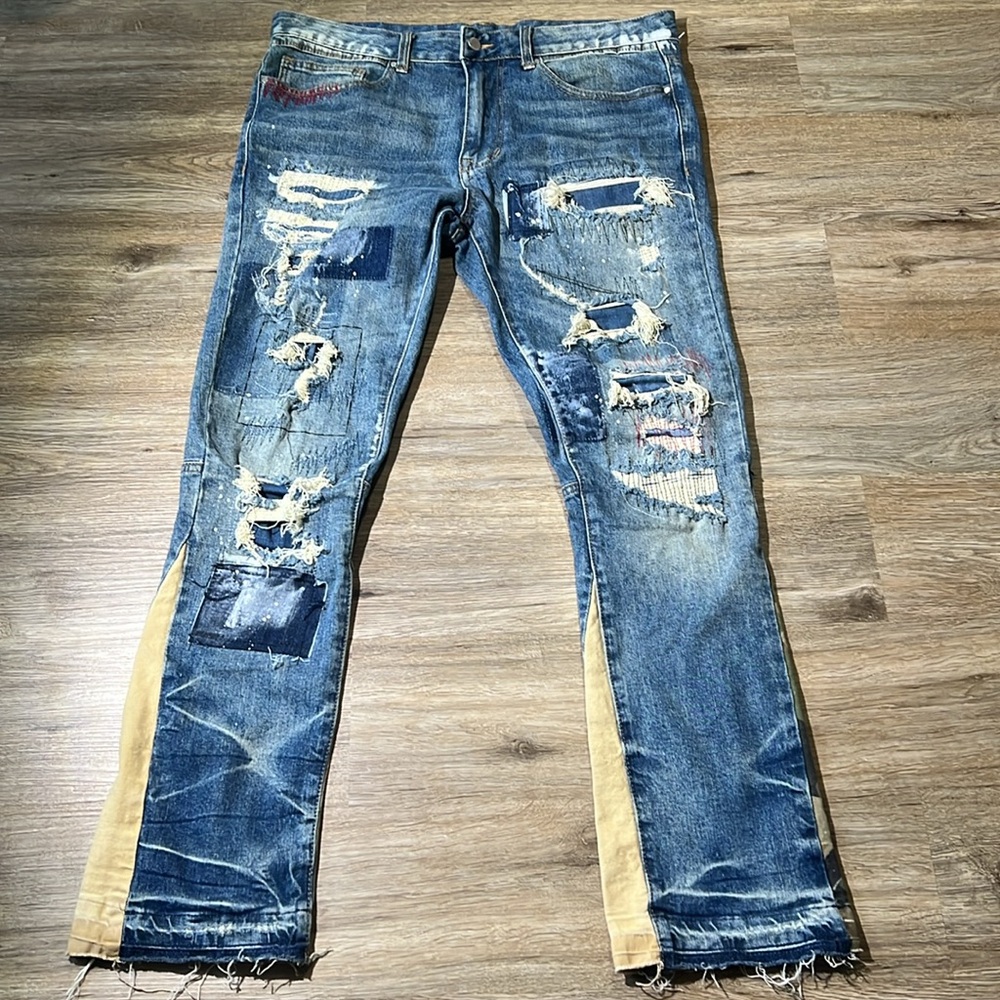First Row HEAVY RIP & REPAIR STRAIGHT Size 34x32